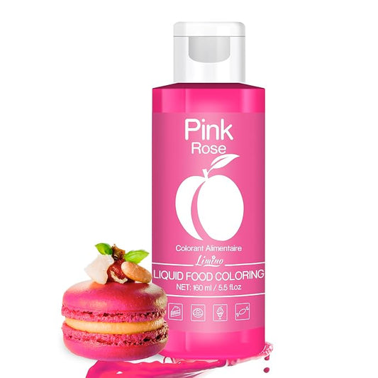 Food Coloring - Vivid Food Coloring for Baking, Cake Decorating, Cookie, Fondant, Macaron - Liquid Tasteless Food Color Dye for Airbrush, DIY Slime Making and Crafts - 6 fl.oz / 160ml (Pink)