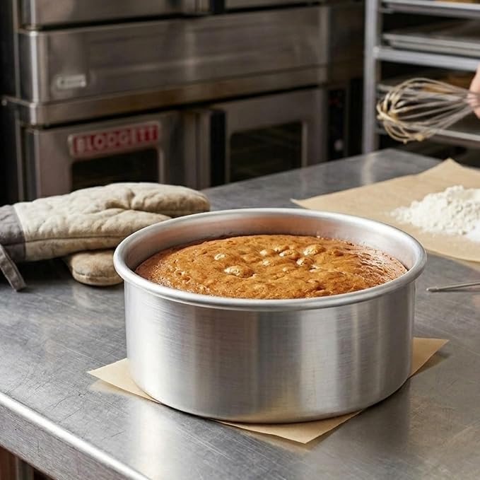 TrueCraftware- 6" X 3" Aluminum Round Layer Cake Baking Pan 1.0MM- Bakeware for Cake Pizza Layer Cake Pans Easy Releasing Cake Baking Round Pans Tin Cheesecake Mold for Home Kitchen Restaurants