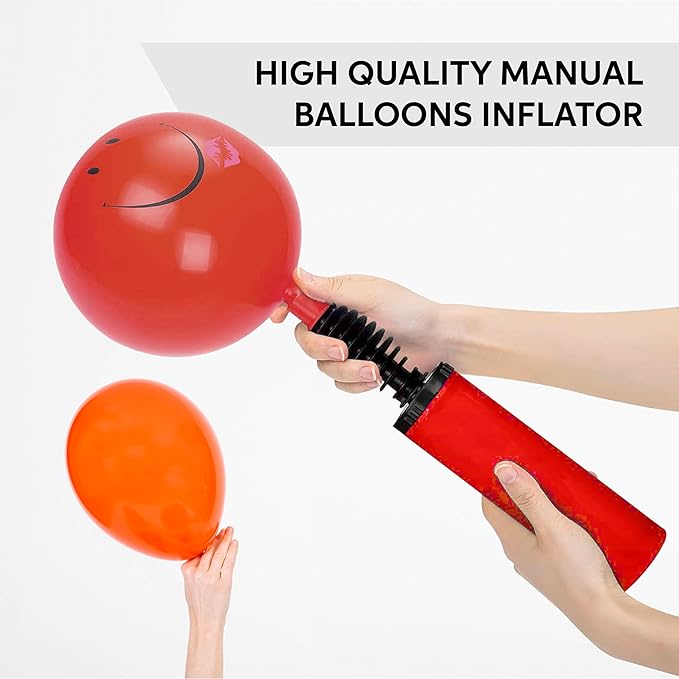 Balloon Pump, Inflator for Balloons, Toy Blower, Foil and Confetti Professional Pumper, Dual Action Hand Air Pump for Balloons.
