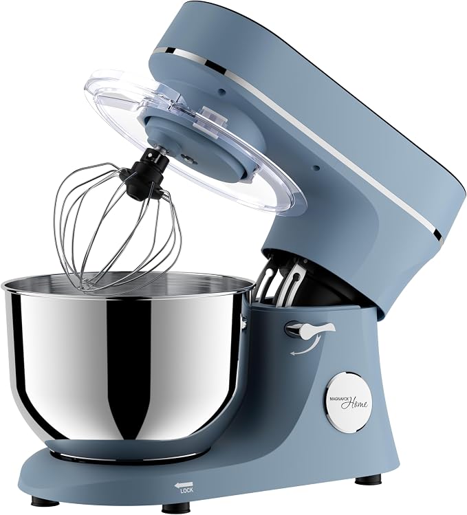 Magnavox Home, 6.3 qt Digital Touchscreen Stand Mixer, 11 Speeds, Blue
