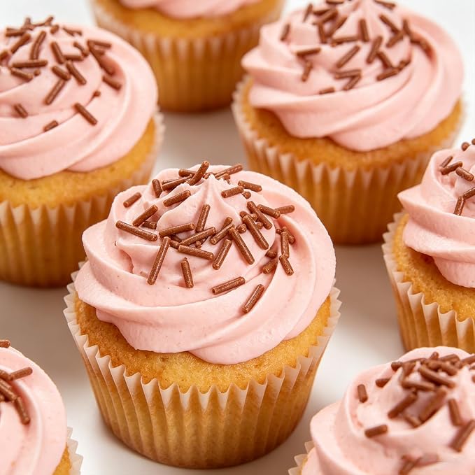 Sentovac Brown Jimmies Sprinkles Edible for Cake Decorating Brown Sprinkles Sugar Candy Cookie Cupcake Topper Ice Cream Baking Decorations Wedding Halloween Christmas Supplies 3.53oz