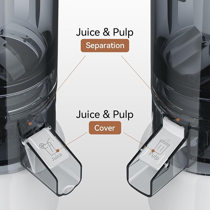 KITCHTREE Masticating Juicer Attachment for KitchenAid Stand Mixer, 4.2" Large Feed Chute Fit Whole Vegetables & Fruits, Slow Cold Press Juicing, Includes 2 * 28oz capacity cups
