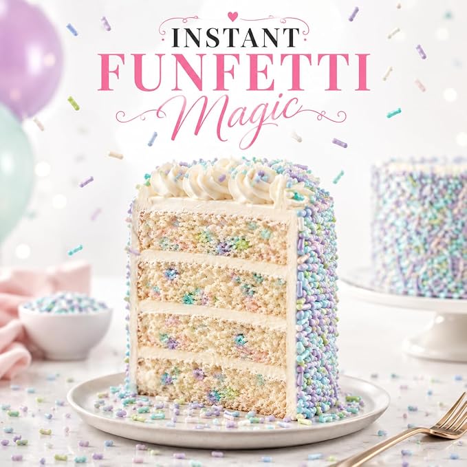 Confect Rainbow Sprinkles I Custom Blend Jimmes I Multicolor Decorative Toppings for Baking I Cake and Cupcake Decorations | Vegan, Gluten-Free, Nut-Free, Palm Oil-Free -4.2Oz (Fiesta Fun)