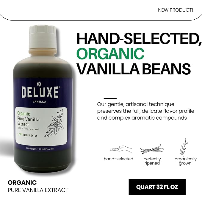 Organic Pure Vanilla Extract 32 oz Quart