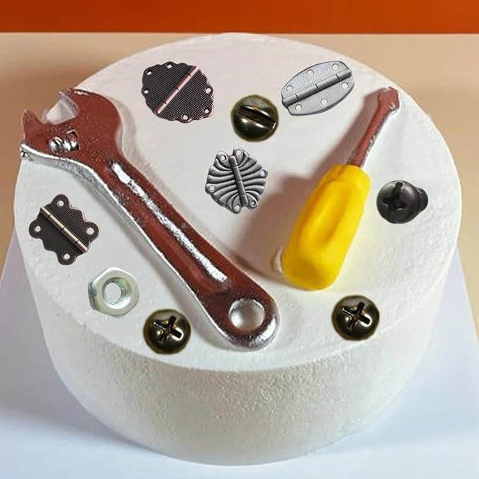 Hand Tools Silicone Mold Construction Tools Fondant Molds Screw Nut Candy Molds For Cake Decorating Cupcake Topper Chocolate Gum Paste Polymer Clay