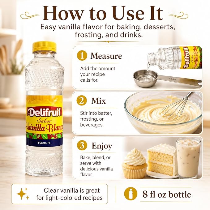 Delifruit Clear Vanilla From Dominican Republic 8 Oz.