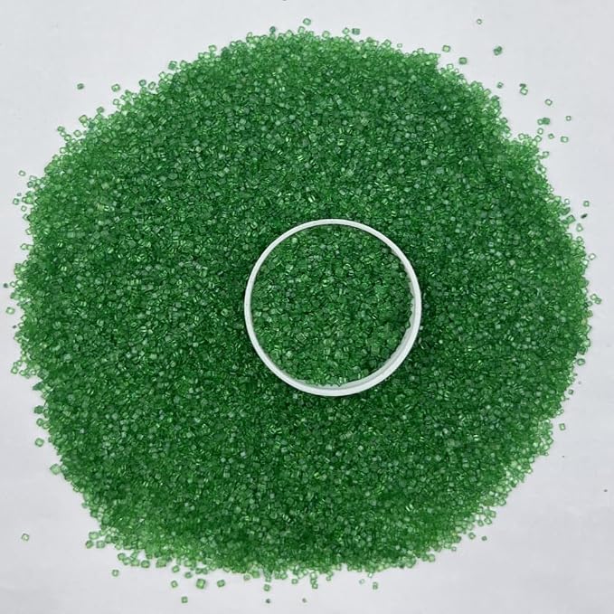 Senchanting Christmas Green Sanding Sugar Sprinkles, Edible Crystal Christmas Green Sanding Candy Sugar for Cake Decorating Wedding Party Baking Cupcake Cookie Ice Cream Decoration Supplies 90g/3.2oz