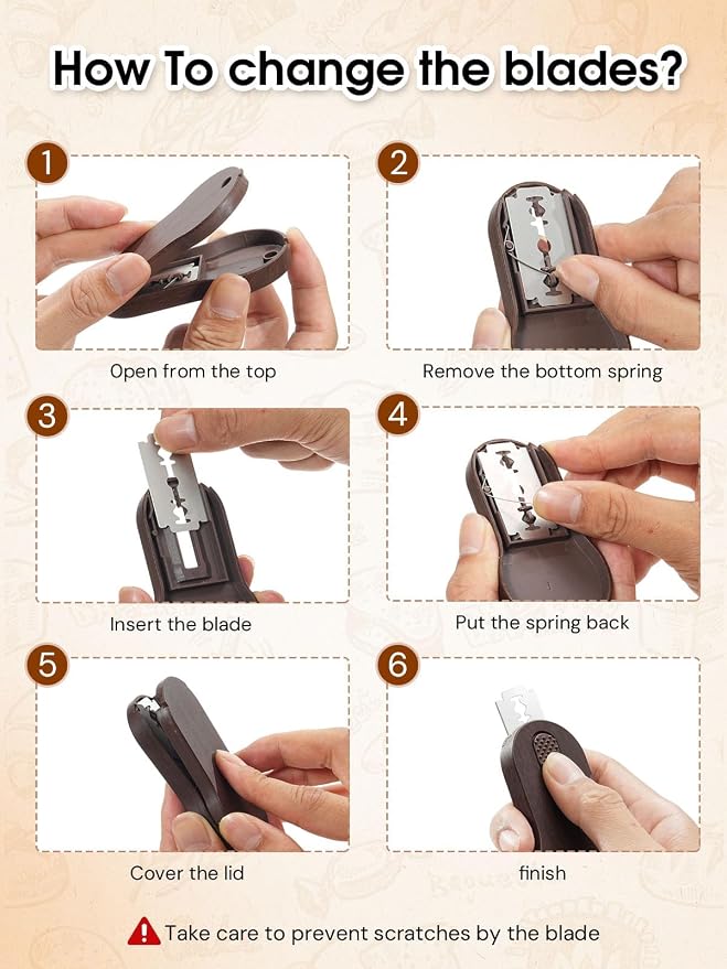 CLUEAPOP Bread Lame | Sourdough Scoring Tool | Bread Scoring Tool | Lame Bread Tool | Sourdough Tools Includes 5 Bread Razor Blades, Extractable & Magnetic Scoring Knife for Bread Baking