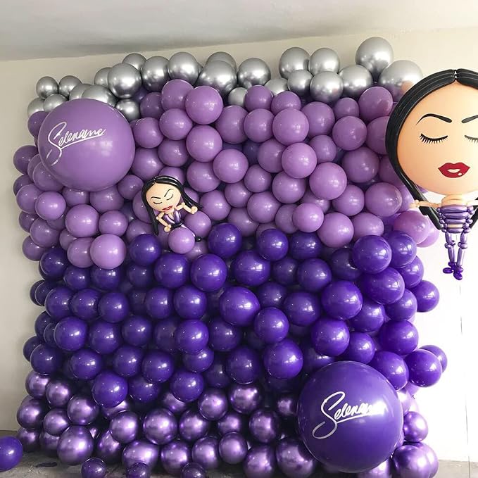 Voircoloria 130pcs Purple Balloons Different Sizes 18" 12" 10" 5" Party Latex Balloons for Birthday Baby Shower Halloween Wedding Valentine's Day Party Bachelorette Decorations