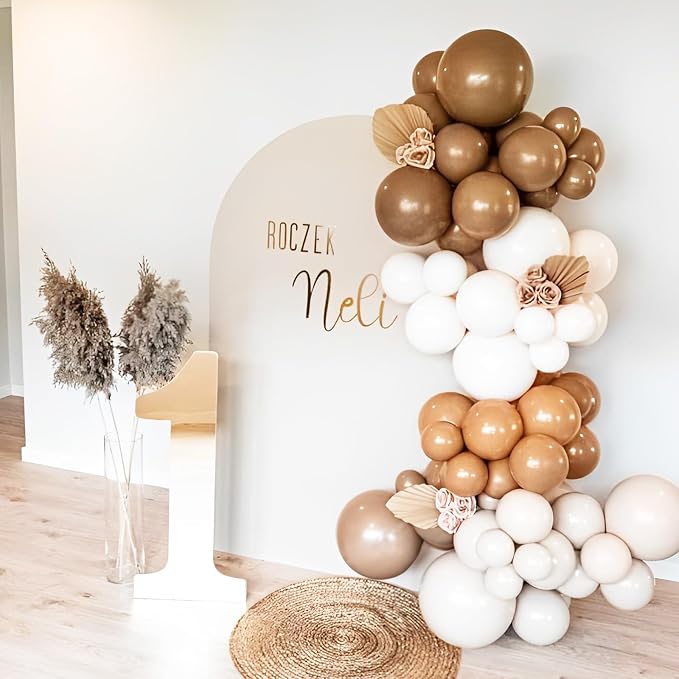 Voircoloria Brown Balloons, 66pack 12inch Brown Latex Party Balloons for Graduation, Teddy Bear Themed Party, Wedding, Birthday, Bridal Shower, Baby Shower, Gender Reveal Party Decorations