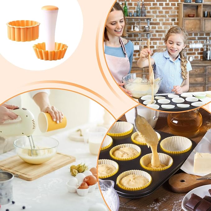 Egg Tart Molds, Tart Tamper Set, Food-Safe, Non-Stick Pastry Dough Press For Shells, Dishwasher-Friendly Baking Tools With Removable Parts, Ideal For Home Bakers