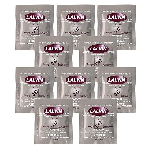 Lalvin ICV-D47 Wine Yeast, 5g - 10-Pack