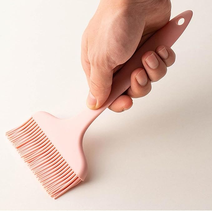Basting Brush for Cooking, Heat Resistant Enlarged Brush Head Food Grade Silicone Effortless Cleaning Silicone Basting Brush, Dishwasher Safe Steel Core Silicone Brush for Oils Butter Marinades