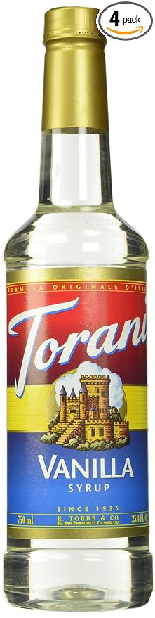 Torani Syrup, Vanilla, 25.4 Ounces (Pack of 4)