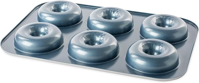 Nordic Ware Formed Classic Donut Pan, 6 Cavities, Twilight Blue
