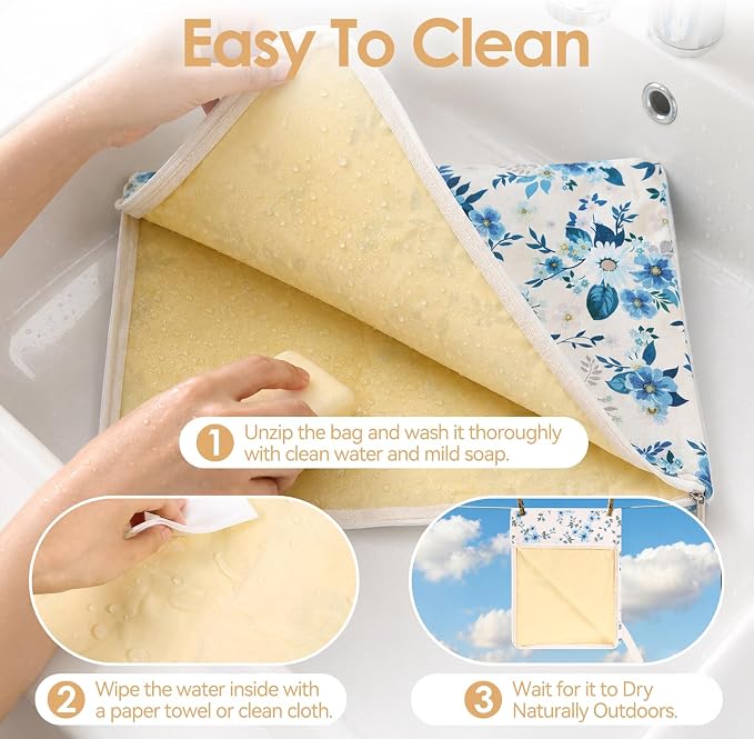 Beeswax Bread Bags，L-Shaped Sealed Zip Design，Extra Large 2 Pack- 17"×13" Reusable Sourdough Bread Bags for Homemade Bread