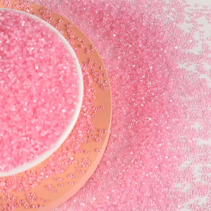 Kasvan Pink Sanding Sugar Sprinkles - Edible Sugar Crystals, Baking Cake Decorations, Ice Cream Toppings cupcake Decorating, Wedding Party Chirstmas Supplies, 85g/3.2oz