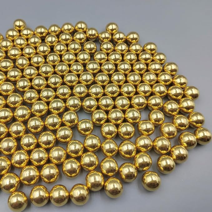 Homankit Gold Pearl Sprinkles for Cake Decorating, 10mm 120g/4.23OZ Sugar Pearl Cake Decorations for Baking Cookie Cupcake Toppers Ice Cream Toppings Birthday Wedding Supplies