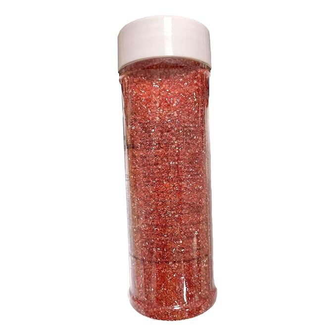 Sentovac Red Sanding Sugar for Baking Edible Sparkling Coarse Sugar Crystals Sprinkles for Baking Topping Cake Cookie Cupcake Topper Ice Cream Decoration Supplies 3.2 OZ