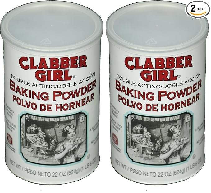 Clabber Girl Double Acting Baking Powder, 22 Ounce (Pack of 2)
