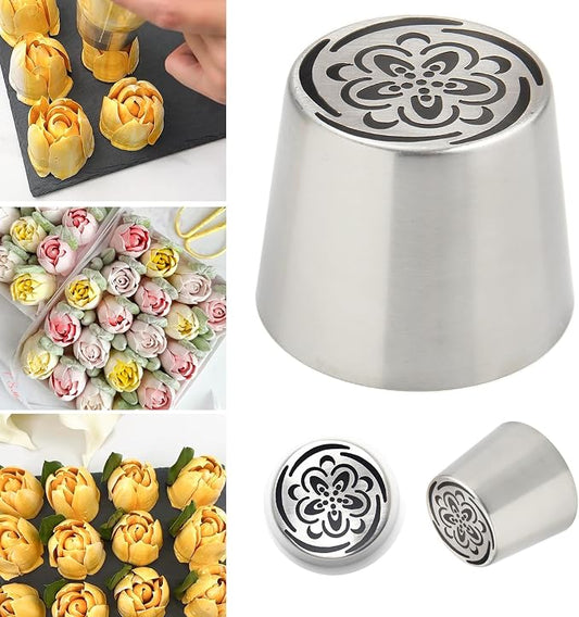 Extra Large Russian Piping Tips for Marshmallows Stainless Steel Flower Frosting Nozzles many styles Cake Decorating Baking tool for Buttercream, Cupcakes Cookies(SL83)