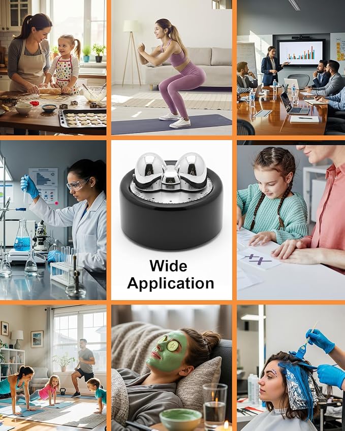 Kitchen Timer, 60-Minute Mechanical Timer with Magnetic Back - No Batteries Required - Loud Alarm, Wind Up Manual Time Countdown Reminder for Cooking, Baking, Exercise, Study, Working, Gaming, Black