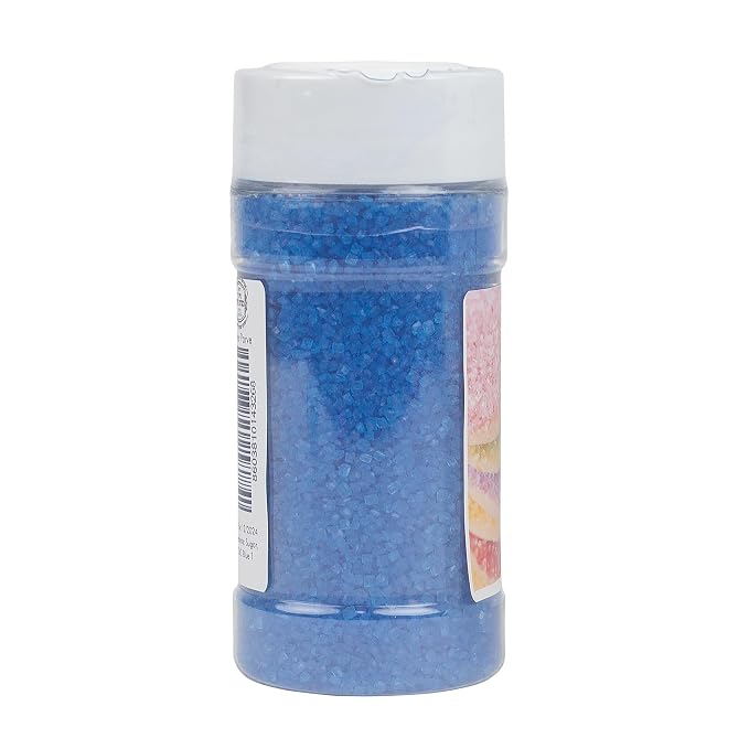 O’Creme Sugar Crystals - Coarse Sugar for Cookie Decorating - Eye-Catching Sugar Crystals – Coarse Sugar for Unique Cake Toppings, Cupcakes and Cookies – Ideal Decoration Solution - 3.5 Ounce Blue