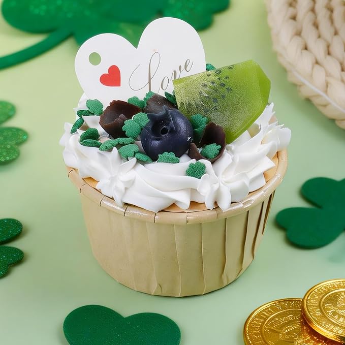Shamrock Sprinkles, St. Patrick's Day Green Sprinkles for Cake Decorating, Edible shamrocks for Baking, Ice Cream, Cookies, Cupcake Topper