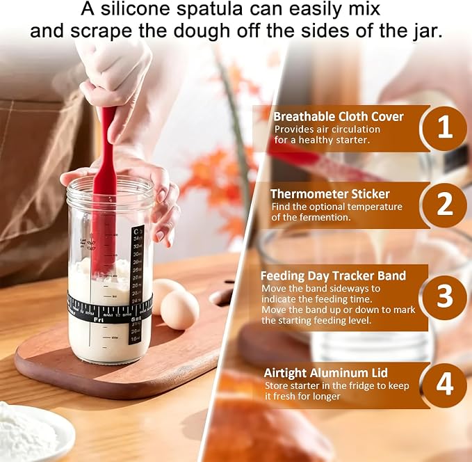 15 PCS Sourdough Bread Baking set, 9 in Rattan Basket Bread Proofer, Sourdough Fermentation Kit, Bread Making Tool Set, a Sourdough Baking Set Gift for Baking Enthusiasts, Women, Wives, and Mothers