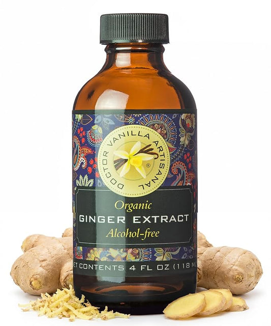 Organic Ginger Extract, 4 fl oz - sugar‑free, GMO‑free, gluten‑free, vegan, paleo, keto, kosher, and halal