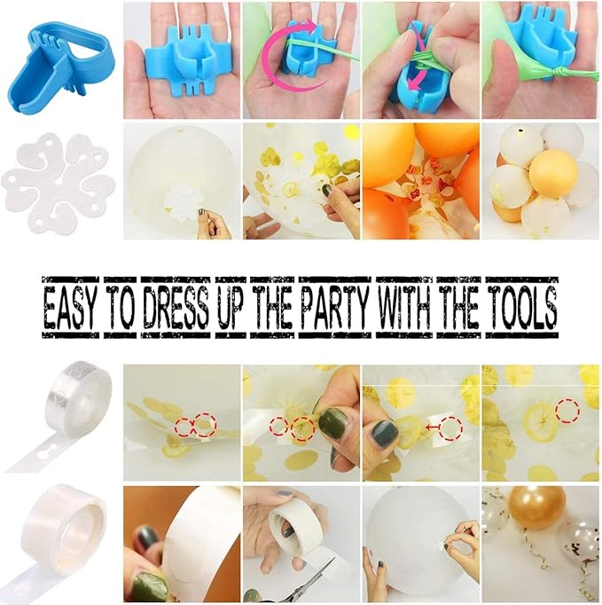PCFING Balloon Pump Electric, Portable Balloons Inflator Blower Machine with Balloon Tie Tool & Dual Nozzle