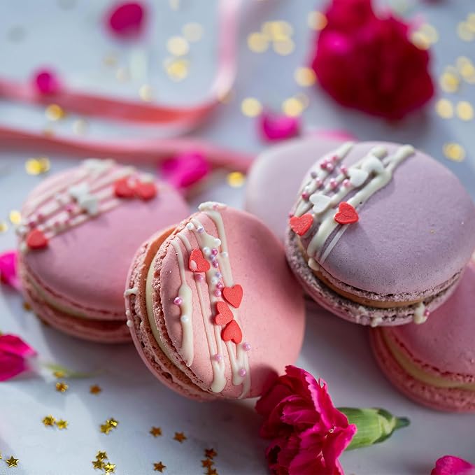 Valentines Sprinkles, Red Heart Sprinkles for Cake Decorating, Heart Sprinkles Edible for Baking, Ice Cream, Cookies, Cupcake Topper