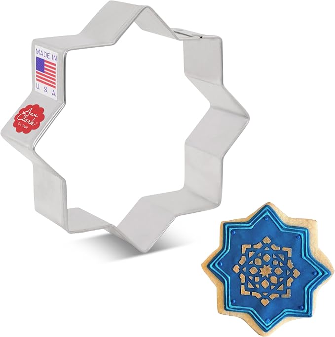 Ann Clark 8 Point/Islamic Star Cookie Cutter, 3-1/2" Made in USA