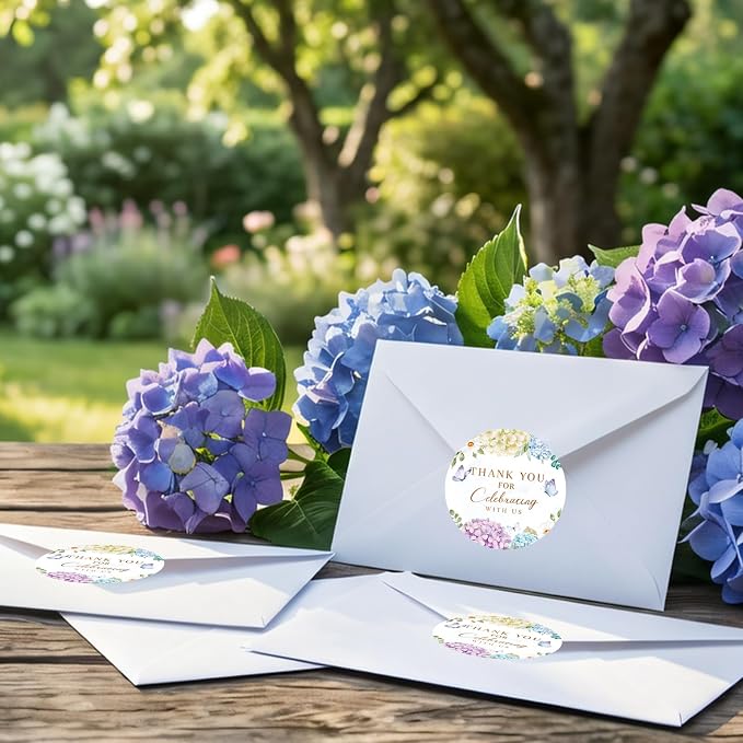 Louise Maelys 1.5 Inch Thank You for Celebrating with Us Stickers 500 Pcs Thank You Party Favor Stickers Labels for Wedding, Baby Shower,Graduation Party, Birthday Party Gift Labels