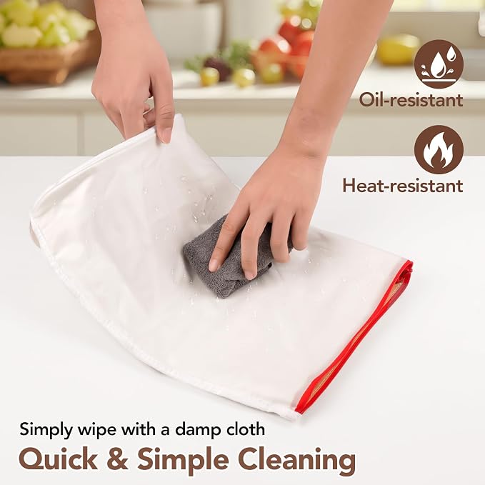 2 Pcs Reusable Sourdough Bread Bags for Homemade Bread Fresh Longer | Easy to Clean Tpu Liner, Perfect Standing Rounded Base, Adjustable Roll-Top, Portable Handle & Shoulder, Bakery Essentials