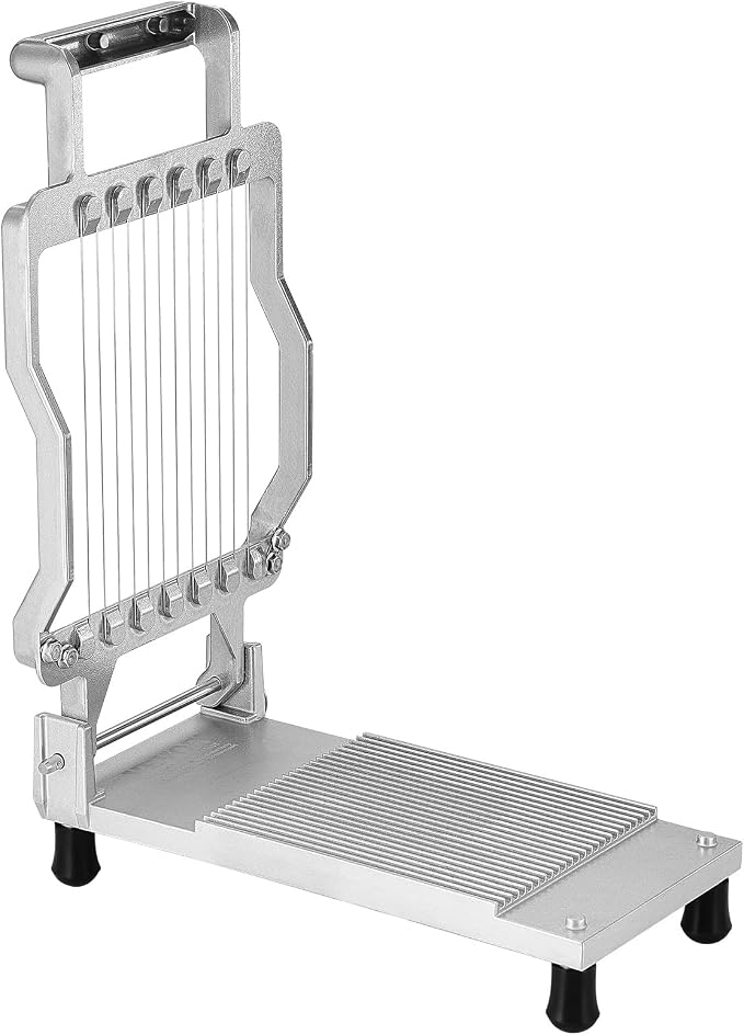 VEVOR Cheese Slicer, Butter Cutter with 0.39" & 0.78" Cheeser Butter Cutting Blade, Detachable Cheese Slicer Wire, Aluminum Alloy Commercial Cheese Cutter with 316 Stainless Steel Knife Wire