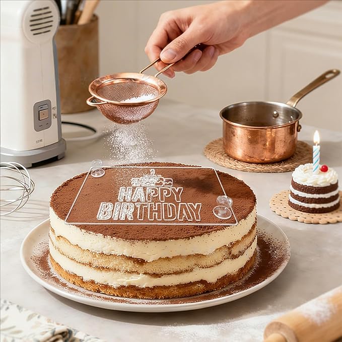 Stencil for Tiramisu Cake Painting Letter Design Decorating Tool Tiramisu Decorating Painting Stencil