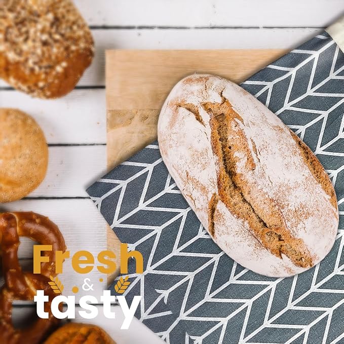 2 Pack Reusable Beeswax Bread Bags for Sourdough - 12.6” x 16.3” Extra Large Storage, Keeps Homemade Bread Fresh