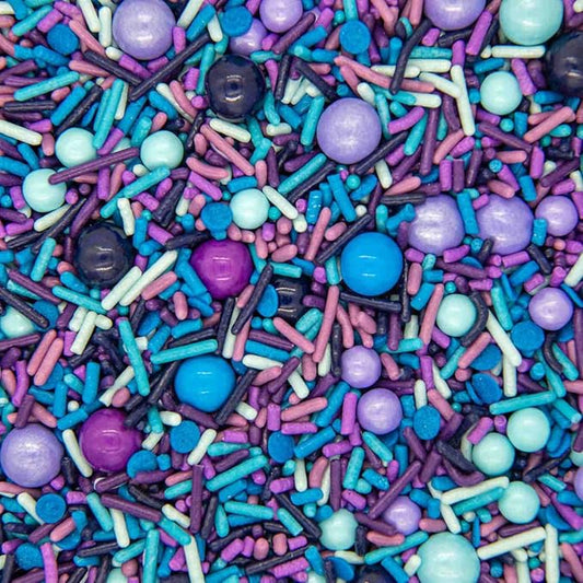 Ocean Cake Decorations - Vitamin Sea Sprinkles for Cake, Cookie, Cupcake Decorating, and Baking - Fancy Edible Ocean Cake Sprinkle and Toppings in Blue and Purple Jimmies, Sugar Pearl