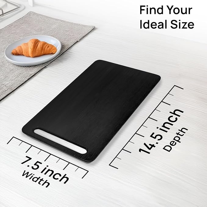 Ibyx Elegant Appliance Slider - Sliding Tray for Coffee Maker & Heavy Kitchen Appliances, Easy Slide, Made of Premium Bamboo, Space-Saving Kitchen Organizer, 40 lb Capacity, Black - 7.5 x 14.5 Inch