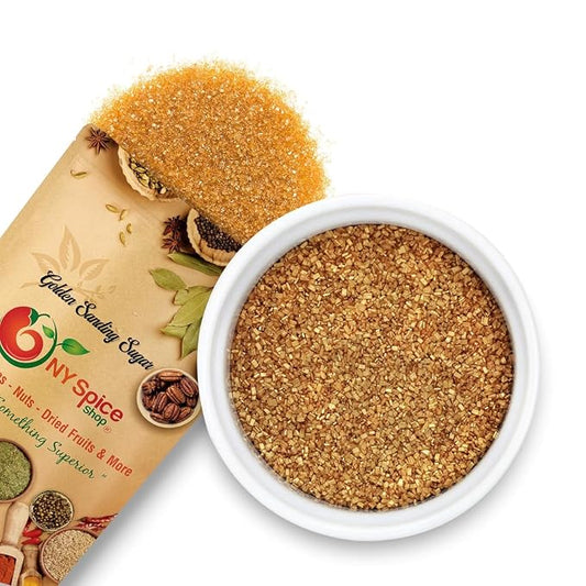 NY Spice Shop Golden Sanding Sugar - 3 Pound Sweet Colorful Edible Sprinkles For Candy Dish - Sugar Sprinkles For Cake Decorating Cookies Basket & Dishes