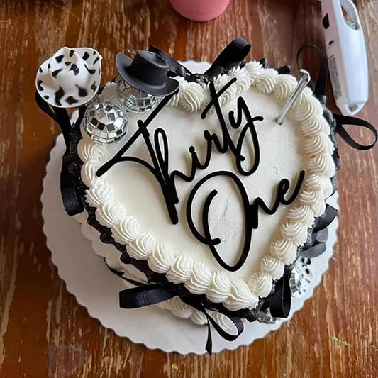 Acrylic Thirty one Cake Topper,31th Birthday Cake Toppers,31th Anniversary Party Decorations Supplies for Happy 31th Birthday Anniversary Party Cake Decorations Supplies
