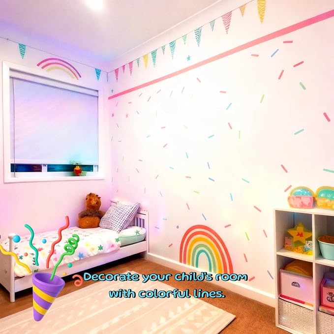 300PCS Confetti Wall Decals, Removable Peel and Stick Sprinkle Wall Stickers, Wallpaper for Room Decor