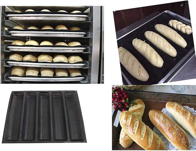 Baker Boutique Silicone Bread Mold 5 Loaf Baking Mould Flexible Reusable Forms Shapes Non Stick Perforated