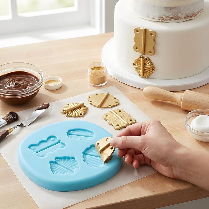 Hand Tools Silicone Molds Hinge Fondant Mold for Cake Decorating Cupcake Topper Chocolate Candy Gum Paste Polymer Clay