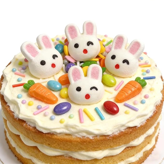 Sentovac Easter Sprinkles Pastel Nonpareils Jimmies Bunny Carrot Egg Mix Edible Sprinkle for Cake Decorating Candy Cookie Baking Decorations Spring Easter Supplies