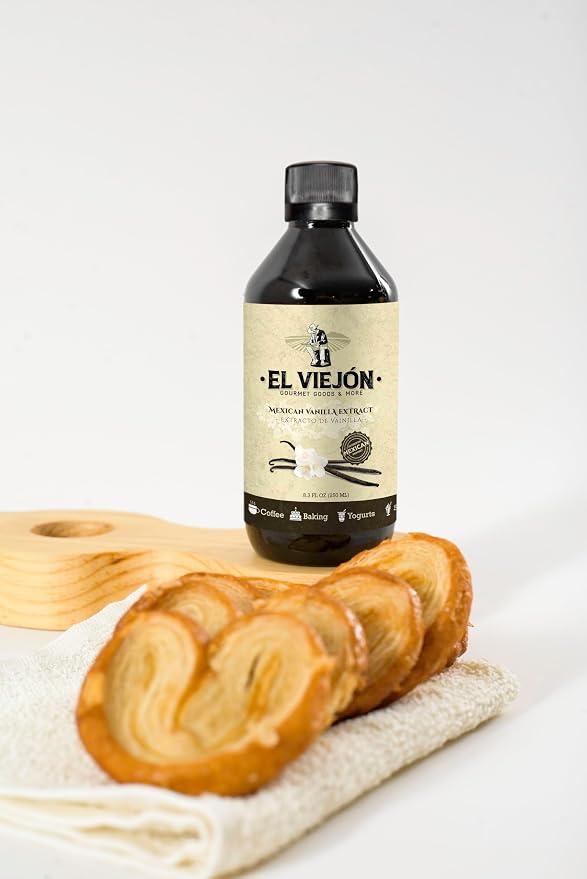 Mexican Vanilla Extract, 250 mL (8.3 Fl Oz), Premium Vanilla for Baking, Cooking, Coffee & Desserts – El Viejón