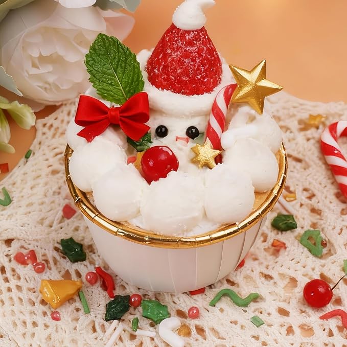 Christmas Sprinkles for Baking, Red and Green Sprinkles, Holiday Sprinkle Mix for Christmas Cookies, Ice Cream, Cake, Cupcake