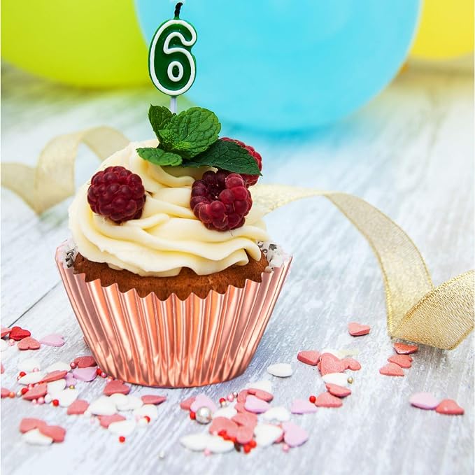 Sumind 400 Pieces Foil Cupcake Liners Standard Size Metallic Cupcake Liners Paper Baking Cups Muffin Case Decoration Cups, 10 Colors