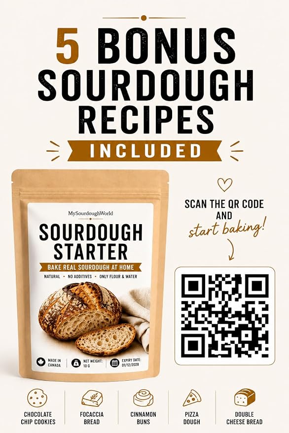 Dehydrated Sourdough Starter Culture – Natural Wild Yeast for Homemade Sourdough Bread – Easy Activation for Beginners – No Additives – MySourdoughWorld